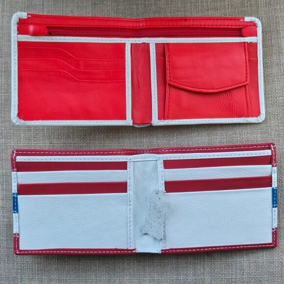 Lot of 2 Wallets Genuine Leather Bifold Card Holder Billfold Purse Handmade New